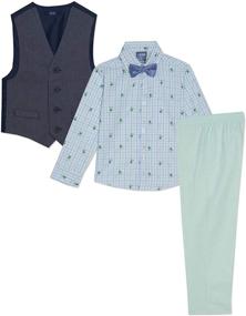 img 3 attached to 👕 IZOD Little Boys' Clothing and Suits & Sport Coats - 4 Piece Dress Ensemble in Medium Size