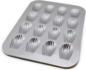 img 4 attached to Made in USA Pan Bakeware: Nonstick Madeleine Baking Pan, Warp-Resistant 16-Well, Aluminized Steel, Silver