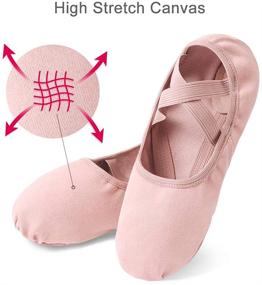 img 1 attached to 🩰 STELLE Women's Athletic Stretch Canvas Ballet Slippers Shoes