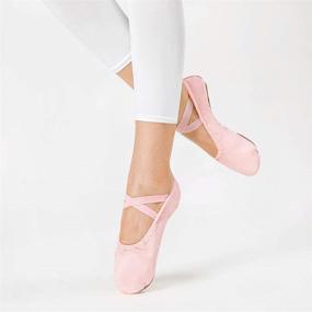 img 3 attached to 🩰 STELLE Women's Athletic Stretch Canvas Ballet Slippers Shoes