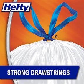 img 1 attached to Прочные высокие мусорные пакеты для кухни Hefty Strong объемом 13 галлонов, белые, без запаха - упаковка из 90 штук