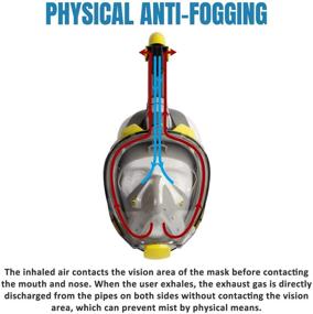 img 1 attached to Unigear Full Face Snorkel Mask - Panoramic 180° View with Advanced Safety Breathing System, Snorkel Set for Adults - Anti-Leak, Anti-Fog & Safe Breathing