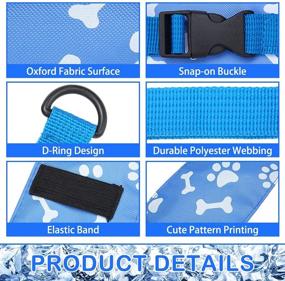 img 2 attached to 🐾 Stay Cool with Dog Cooling Bandana Chill Out Collar - 3 Packs of Pet Ice Cool Bandanas for Summer: Breathable and Soft Scarf for Small-Medium-Large Dogs, Puppies, and Cats