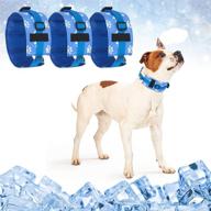 🐾 stay cool with dog cooling bandana chill out collar - 3 packs of pet ice cool bandanas for summer: breathable and soft scarf for small-medium-large dogs, puppies, and cats logo