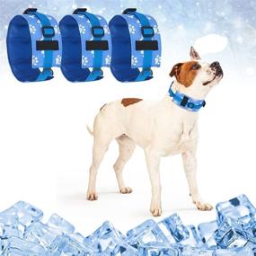 img 4 attached to 🐾 Stay Cool with Dog Cooling Bandana Chill Out Collar - 3 Packs of Pet Ice Cool Bandanas for Summer: Breathable and Soft Scarf for Small-Medium-Large Dogs, Puppies, and Cats