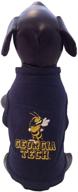 🐶 cotton lycra dog tank top for ncaa georgia tech yellow jackets логотип