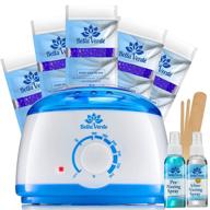 🔥 bella verde waxing kit - complete home wax kit for effortless hair removal - includes wax warmer, 5 packs of wax beads, wax pot, pre & post wax spray, 20 wood sticks - ideal for brazilian body, legs, eyebrows, face, lips, armpits - for women and men logo