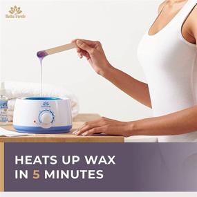 img 3 attached to 🔥 Bella Verde Waxing Kit - Complete Home Wax Kit for Effortless Hair Removal - Includes Wax Warmer, 5 Packs of Wax Beads, Wax Pot, Pre & Post Wax Spray, 20 Wood Sticks - Ideal for Brazilian Body, Legs, Eyebrows, Face, Lips, Armpits - For Women and Men