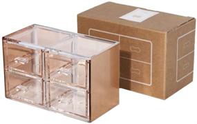 img 3 attached to 💎 Moosy Life ML12 Rose Gold Jewelry Drawer Organizer for Accessories and Makeup (4 Drawer)