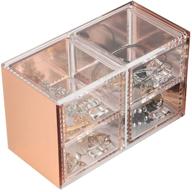 💎 moosy life ml12 rose gold jewelry drawer organizer for accessories and makeup (4 drawer) logo