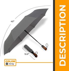 img 3 attached to ☂️ Kentwood Teflon Travel Umbrella with Windproof Feature