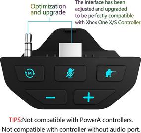 img 3 attached to 🎧 Xbox One X/S Controller Stereo Headset Adapter with 3.5 mm Audio Jack for Enhanced Sound