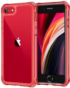 img 4 attached to ESR Air Armor for iPhone SE 2020/8 Case - Shock-Absorbing Military Grade Protection in Red