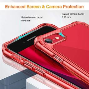 img 1 attached to ESR Air Armor for iPhone SE 2020/8 Case - Shock-Absorbing Military Grade Protection in Red