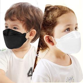 img 2 attached to 🎭 LOGAO 60 PCS【Individually Packaged】KF94 Disposable Fish Mouth Type Child Safety Four-Layer Protective Mask