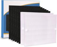 cabiclean 2 hepa filters with 6 carbon pre filters for ap-1512hh coway air purifier логотип