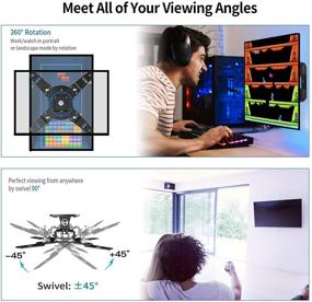 img 3 attached to 📺 Fozimoa TV Monitor Wall Mount Bracket - Swivel, Tilt, and Rotate for 13-45 Inch LED LCD Flat Curved Screen TVs &amp; Monitors - Max VESA 200x200mm, Supports up to 44lbs