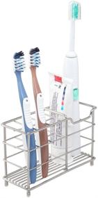 img 3 attached to 🦷 Amazer Stainless Steel Toothbrush Holder with 7 Multi-Functional Slots - Rustproof Metal Bathroom Organizer for Toothbrushes, Toothpaste, and Cleansers