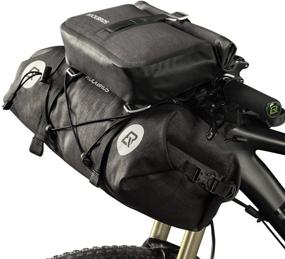 img 4 attached to 🚴 Waterproof Bikepacking Handlebar Bags by ROCKBROS - Front 2 Dry Packs for Road & MTB Bikes, 19-20L Capacity