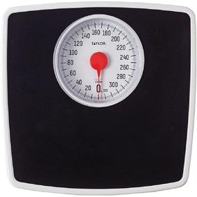 img 1 attached to 🔲 Taylor Precision Products Analog Body Weight Scales - 330LB Capacity, Large Easy-to-Read 5" Dial, Black Vinyl Mat Platform, 10.3 x 10.6 Inches, Black