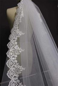 img 2 attached to 💒 Sequined Cathedral Wedding Veil - Faithclover Women's Accessories