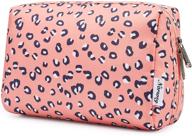 💄 large leopard makeup bag - zipper pouch cosmetic organizer for women and girls - ideal travel companion logo