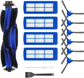 img 4 attached to 🧹 Linniw Replacement Parts for Eufy RoboVac 11S Max, 15C Max, 30C Max - 11-Pack Accessory Set (4 Filters + 6 Side Brushes + 1 Rolling Brush)