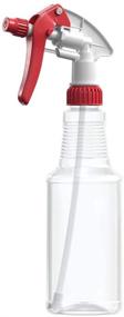 img 4 attached to 16 oz Bar5F Empty Plastic Spray Bottles - BPA-Free Food Grade, Crystal Clear PETE1 Material, Red/White M-Series Fully Adjustable Sprayer included - Pack of 1