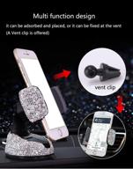 bestbling luxury rhinestone bling universal car stand phone holder air vent car mount stand holder compatible with iphone x 8 plus 7 plus se 6s 6 plus 6 5s 5 4s 4 (silver01) logo