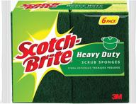 🧽 scotch-brite heavy-duty scrub sponges - green, 6-count pack (1 unit) logo