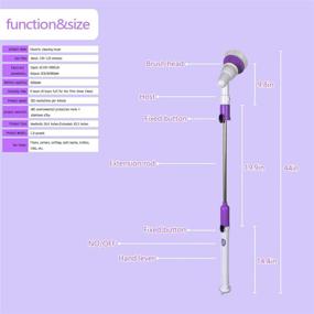 img 3 attached to 🧹 Efficient Electric Cleaning Brush for Kitchens, Bathrooms, and Tiles - Rechargeable & 360-degree Rotating Scrubber with Long-arm Design, Powerful Lithium Battery & 3 Replaceable Brush Heads