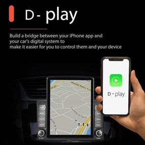 img 2 attached to 🚗 Автомагнитола UNITOPSCI двойного DIN: 9,5-дюймовый сенсорный экран, GPS-навигация, Bluetooth, функция Mirror Link, поддержка камеры заднего вида