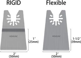 img 1 attached to 🛠️ Multitool Scraper Blades Set - 10pcs Oscillating Rigid Scraper Blade, 2pcs Flexible Scraper Blades, Universal Fit for Carpet Tile Adhesives