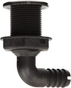 img 1 attached to 🔌 Seachoice 18541 90 Degree Thru-Hull Connector - White, Fits 3/4 Inch ID Hose + 1-3/8 Inch Max Hull