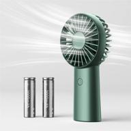 🌬️ jisulife portable handheld fan - usb rechargeable pocket fan [4000mah, 4-16 hour working time] - battery operated desk fan with 3 speeds for outdoor, travel, office, home, dark green логотип