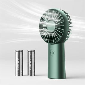 img 4 attached to 🌬️ JISULIFE Portable Handheld Fan - USB Rechargeable Pocket Fan [4000mAh, 4-16 Hour Working Time] - Battery Operated Desk Fan with 3 Speeds for Outdoor, Travel, Office, Home, Dark Green