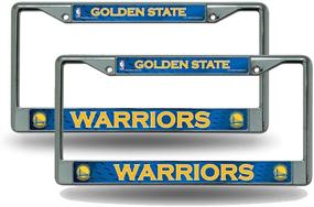 img 1 attached to Премиум-рамка для номерного знака из хромированного металла для Golden State Warriors NBA - Комплект из двух частей