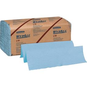 img 4 attached to WypAll 05123 L10 Windshield Towels, 1-Ply, 9 1/10 x 10 1/4, 1-Ply, Pack of 224 (Case of 10 Packs), Blue