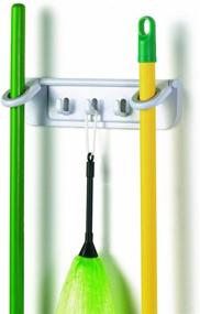 img 1 attached to Optimal Storage Organizer for Cleaning Tools: Spectrum Diversified Mop & Broom Holder - Ideal for Utility Closets, Garage Storage, and Cleaning Supplies Organization