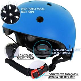 img 1 attached to 🛴 CRZKO Kids Helmet and Knee Pads Set: Adjustable Protective Gear for Skateboard, Roller Skating, Scooter, and Cycling