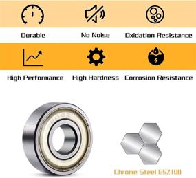 img 1 attached to 🛹 Afrowlle ABEC9 ABEC11 Skateboard Bearings: Ultimate Performance for Roller, Skateboard, Longboard, Motors, 3D Printer, Fidget Spinners