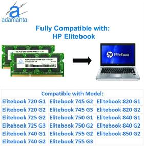 img 3 attached to 💻 Высокопроизводительный Adamanta 16GB (2x8GB) Обновление памяти для ноутбука HP Elitebook, Pavilion, Probook, ZBook - DDR3L 1600Mhz PC3L-12800 SODIMM 2Rx8 CL11 1.35v Ноутбук RAM