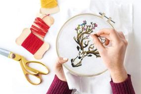 img 2 attached to 🧵 Beginner's Cross Stitch Kit with Floss and Needles - Louise Maelys Embroidery Starter Set with Full Range Deer Pattern