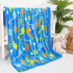 img 3 attached to Balacho Blanket Shaggy Cartoon Dinosaur Kids' Home Store