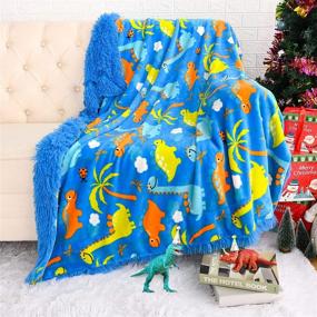 img 4 attached to Balacho Blanket Shaggy Cartoon Dinosaur Kids' Home Store