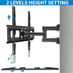 img 3 attached to Adjustable Height Full Motion TV Wall Mount - FOZIMOA TV Mount for 32-65 inch LED LCD Plasma Flat Screen - Articulating Swivel Tilt Extension TV Bracket - 121lbs Load Capacity - VESA 400x400mm compatible