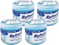 🚗 enhance your driving experience with refresh your car! fresh linen scented gel air freshener - 4.5 oz, 4 pack logo