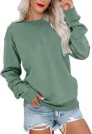 👚 bingerlily women's long sleeve casual sweatshirt - cute crew neck pullover for a relaxed fit логотип