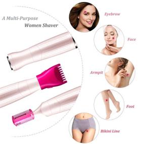 img 3 attached to 🪒 3-in-1 Cordless Women's Bikini Trimmer – Painless Multi Grooming Kit for Wet and Dry Shaving – Electric Razor for Women's Facial Hair Removal – Bikini Trimmer for Ladies' Eyebrows & Body Hair – Shaver for Friends Merchandise