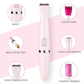 img 2 attached to 🪒 3-in-1 Cordless Women's Bikini Trimmer – Painless Multi Grooming Kit for Wet and Dry Shaving – Electric Razor for Women's Facial Hair Removal – Bikini Trimmer for Ladies' Eyebrows & Body Hair – Shaver for Friends Merchandise